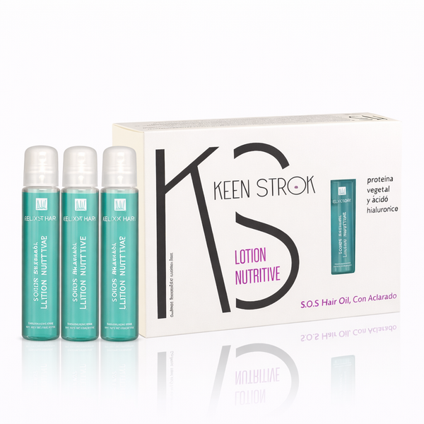 Tratamiento Capilar Nutritivo de Rescate Keen Strok – Ampollas con Ácido Hialurónico y Proteína Vegetal