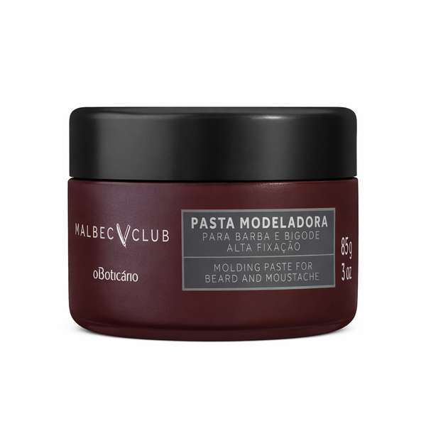 Pasta Modeladora Barba y Bigote Malbec Club 85g – Fijación Natural sin Grasas ni Residuos 