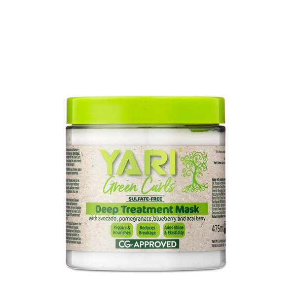 Mascarilla Yari Green Rizos Tratamiento Profundo 475ml – Hidratación Profunda con Aguacate, Granada y Bayas