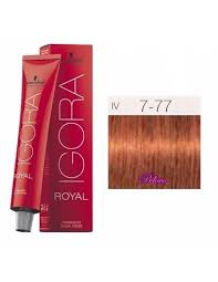 Schwarzkopf Professional Tinte Igora Royal Color 7-77 Rubio Medio Cobrizo Intenso
