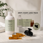 Pack Anticaída Anea Hair Loss Champú + 12 Ampollas + Cepillo Masajeador