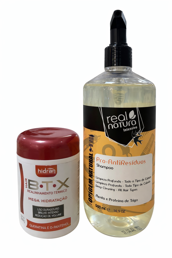 Kit Lifting Capilar Btx Desmaya Cabello de Hidran | Champú Antiresiduos + Botox Capilar