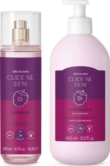 Pack Duo Cuide-se Bem Amoruda | Body Splash 200ml + Loción Hidratante Corporal 400ml | O Boticário