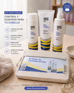 Pack Frizz Control Keen Strok | Champú + Acondicionador + Spray + Neceser de Regalo | Edición Limitada