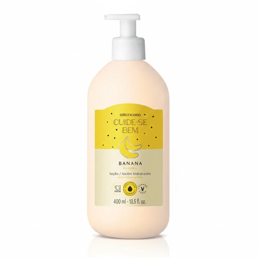 Cuide-se Bem Feira Loción Hidratante Plátano 400ml – Hidratación con Aroma Dulce de Fruta