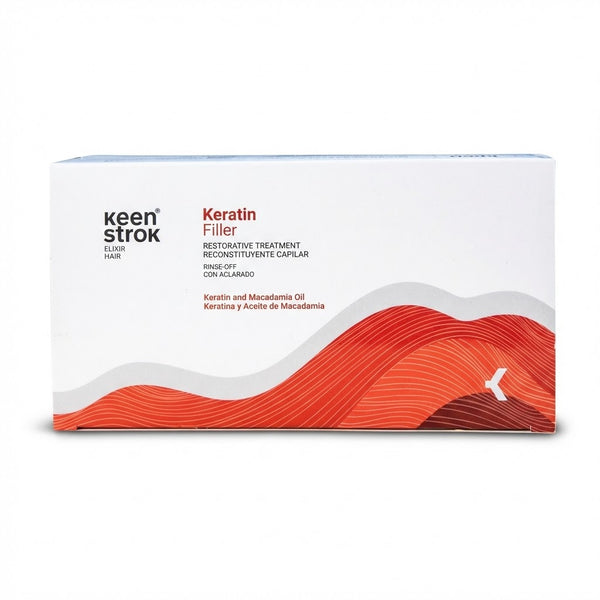 Keratin Filler Reconstituyente Capilar 15 × 15 ml | Tratamiento Intensivo Reparador de Queratina